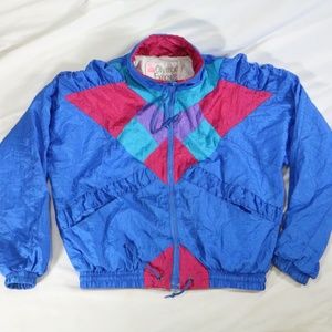 Vintage OLYMPIC EXPOSURE Color Block Track Jacket Sz Small